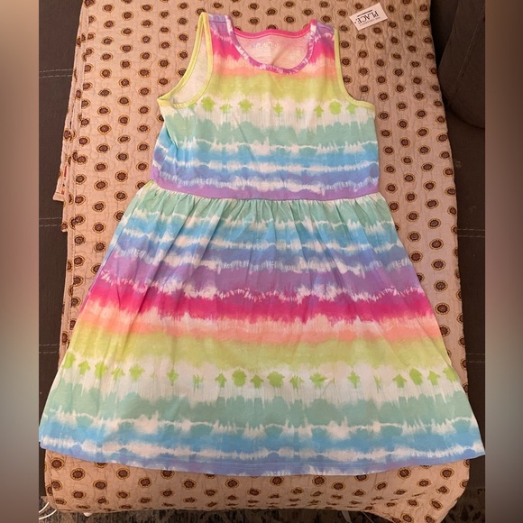 NWT: The Children’s Place Lightweight Tye Dye Tiered Maxi Tank Dress: 10/12 - Picture 1 of 5